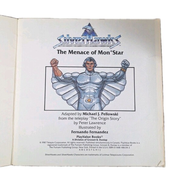 1987 SilverHawks: The Menace Of Mon Star Vintage PlayValue Book - Picture 3 of 5